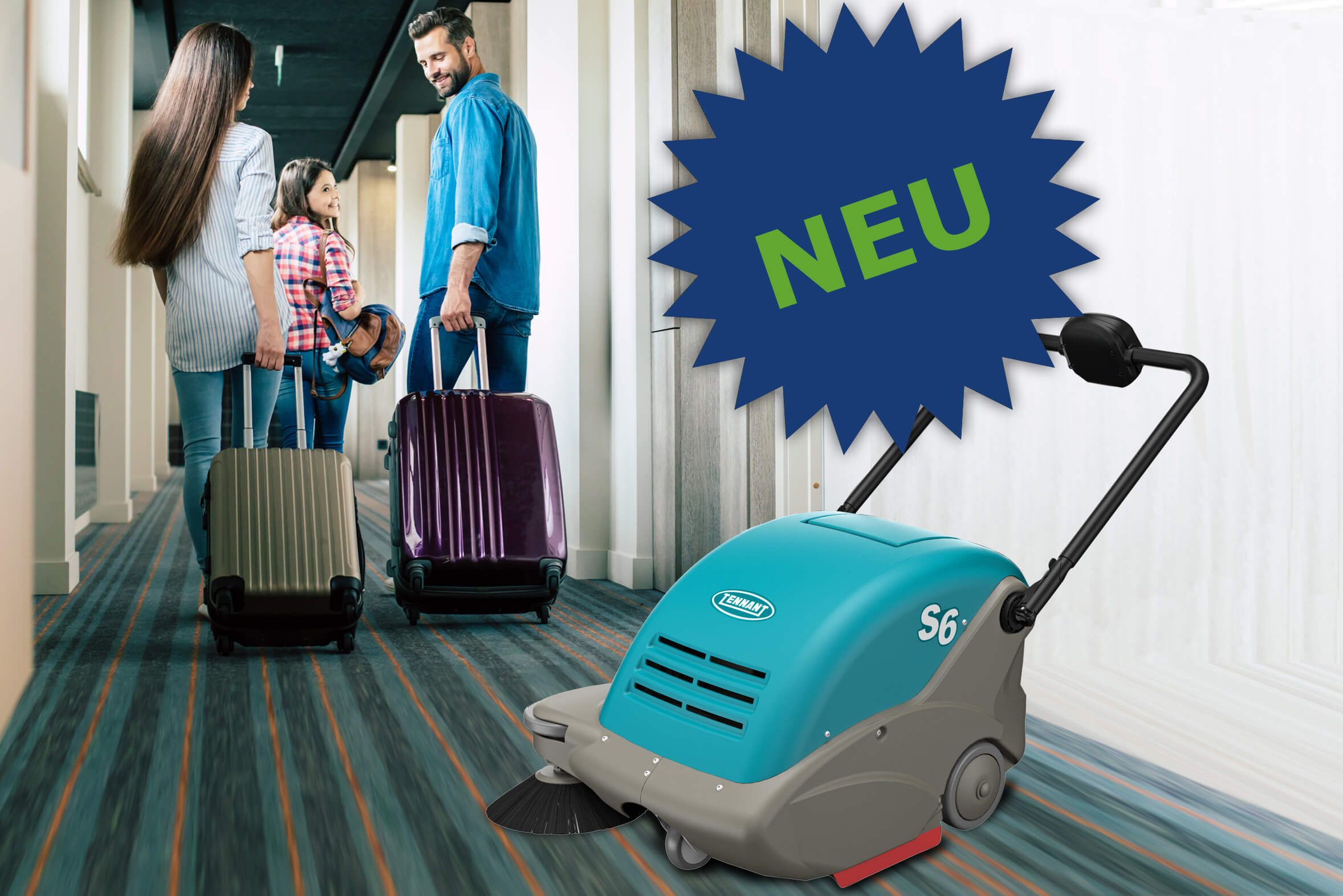 Tennant handgeführte Kehrsaugmaschine S6